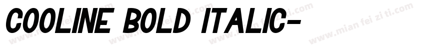 Cooline Bold Italic字体转换